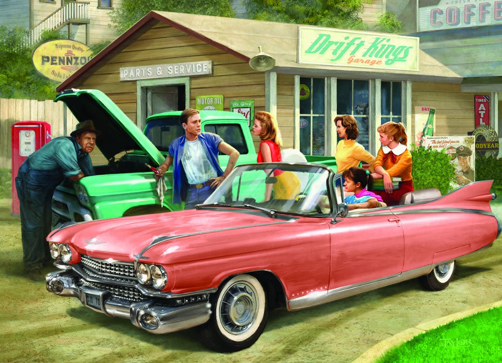 Puzzle 1000 piese The Pink Caddy-Nestor Taylor