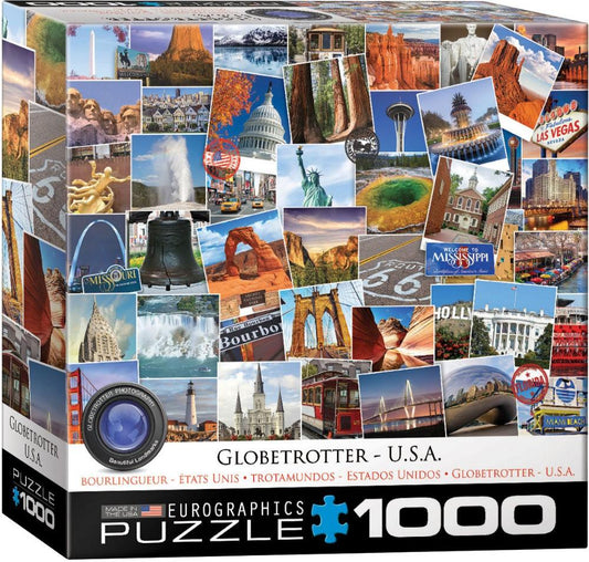 Puzzle 1000 piese Globetrotter USA