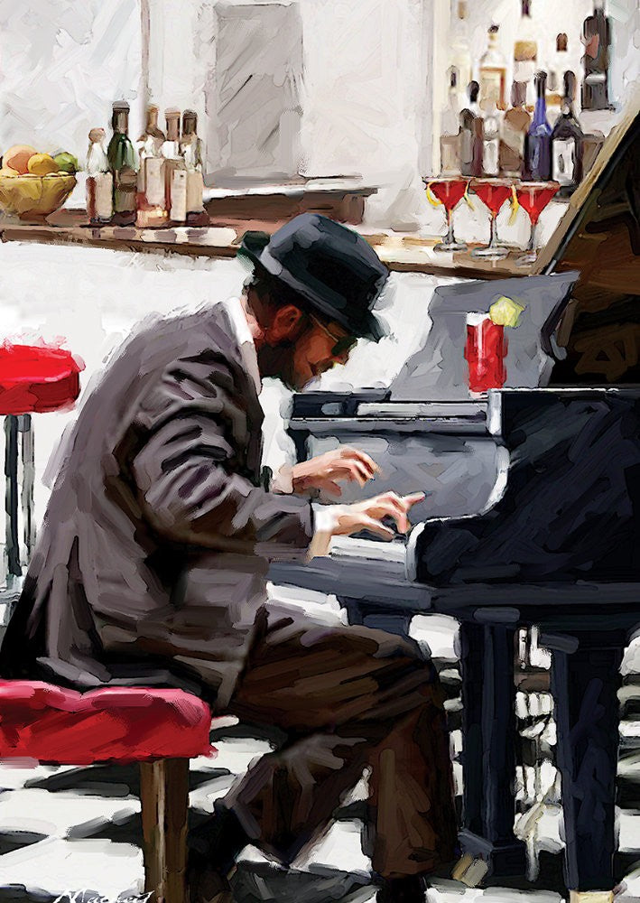 Puzzle 1500 piese - Piano Player - The Macneil Studio