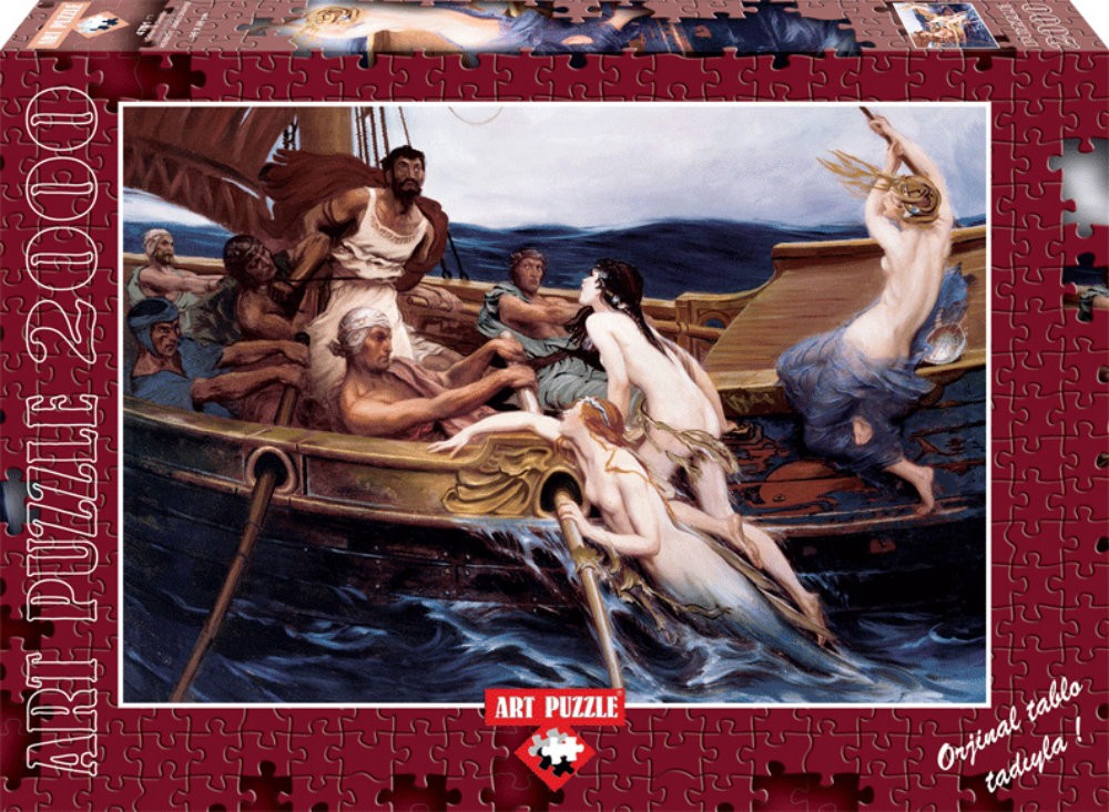 Puzzle 2000 piese Ulysses And The Sirens - H. JAMES DRAPER