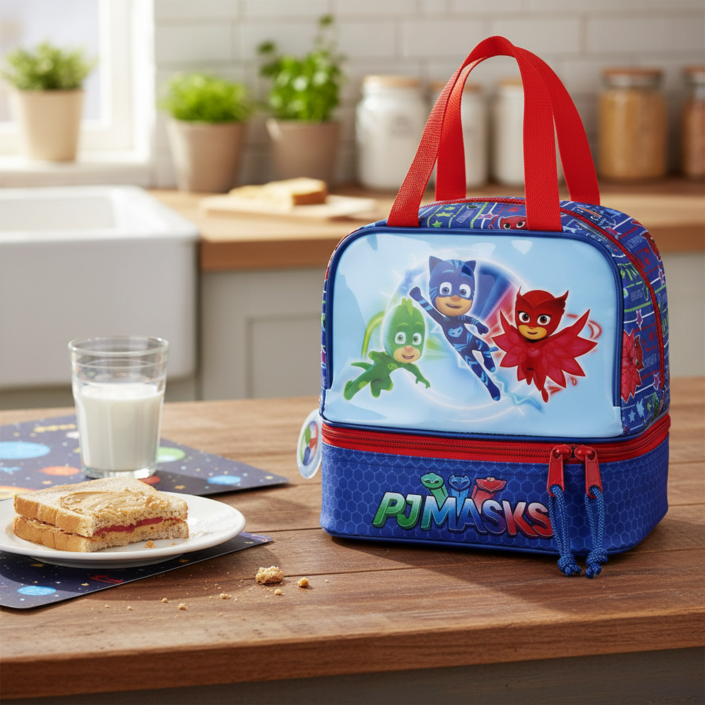 geanta mica de pranz pentru gradinita cu PJ MAsks sau Eroi in pijama