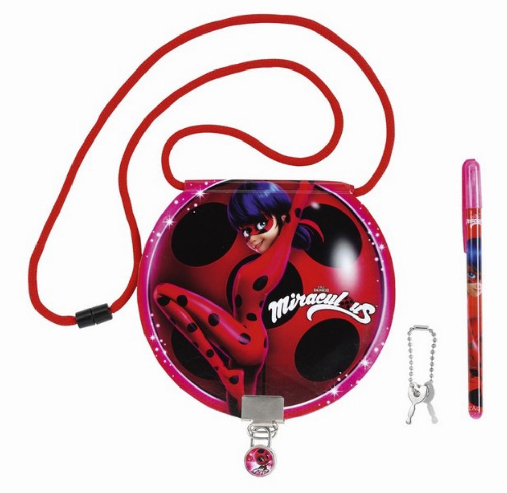 jurnal pentru copii Ladybug cu cheie și pix inclus