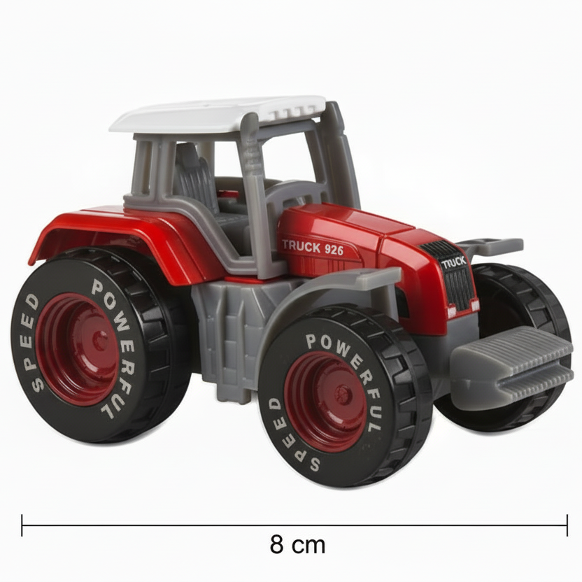 jucarie mica tractor de 8 cm pentru colectinarii cei mai pasionati