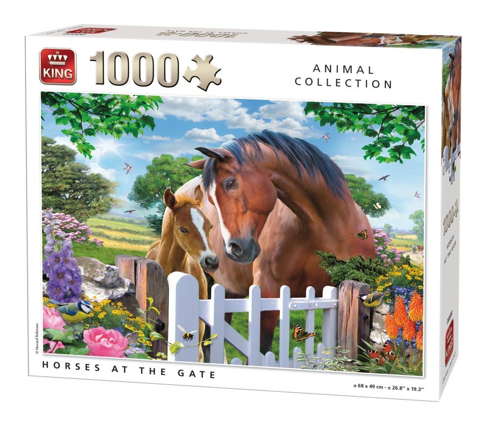 Puzzle 1000 piese Horses at the gate