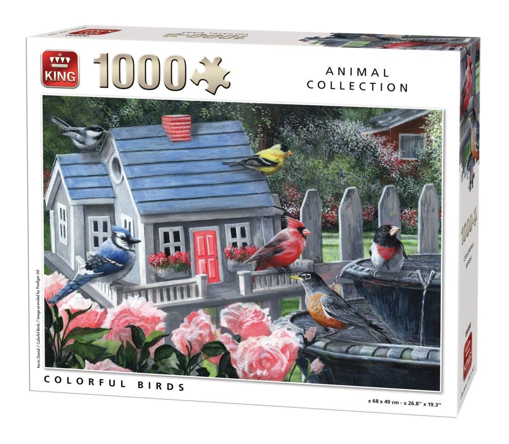 Puzzle 1000 piese Colorful birds