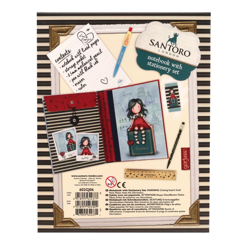 Gorjuss Cityscape - Set rechizite cu carnet - My Story