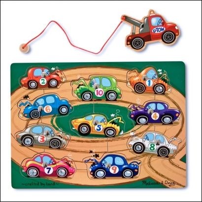 Puzzle lemn 3 ani magnetic Remorcherul