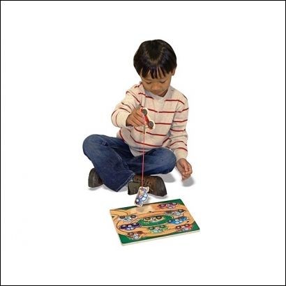 Puzzle lemn 3 ani magnetic Remorcherul