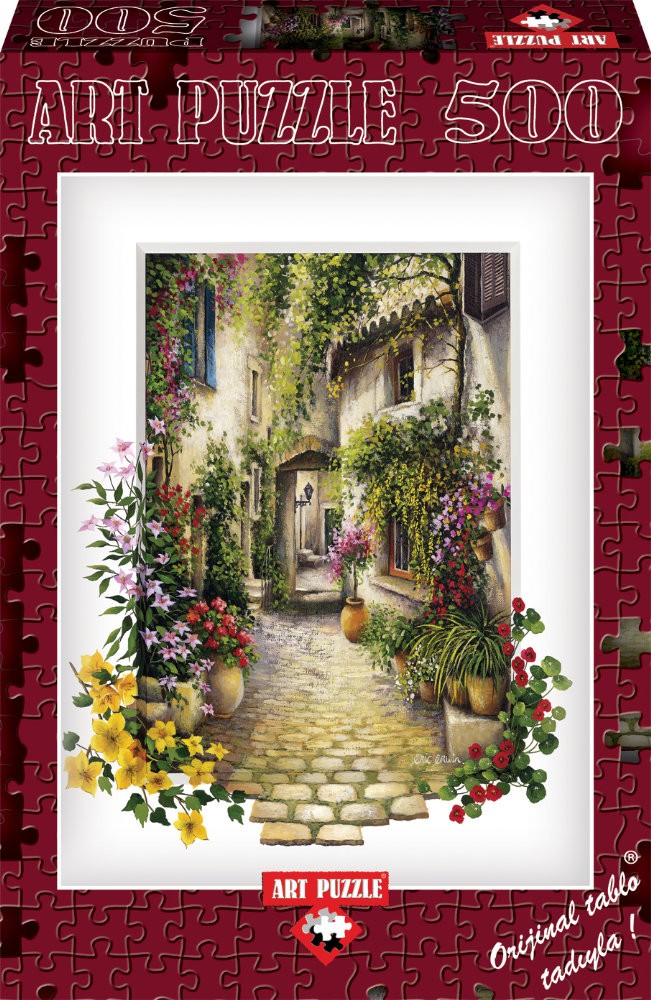 Puzzle 500 piese - IN THE SMALL FLOWER VILLAGE