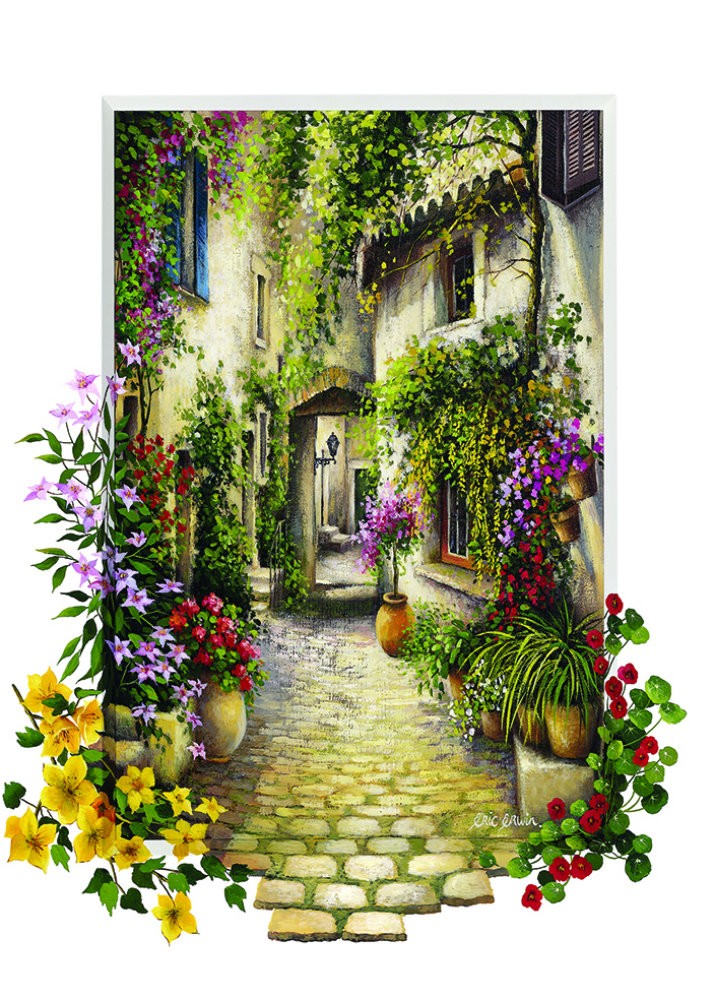 Puzzle 500 piese - IN THE SMALL FLOWER VILLAGE