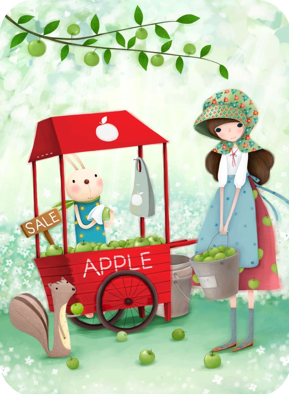 Felicitare Kori Kumi - An Apple A Day