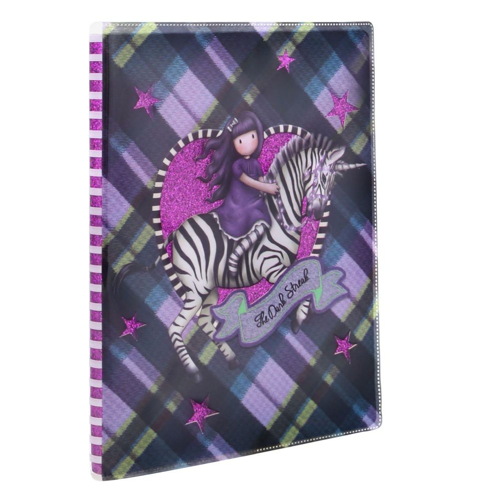 Gorjuss Tartan - Caiet A5 cu glitter - The Dark Streak
