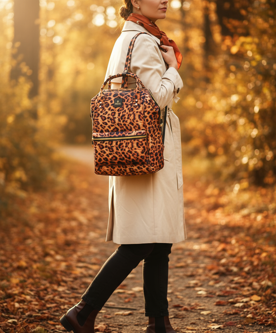 Rucsac dama laptop Moos Animal Print