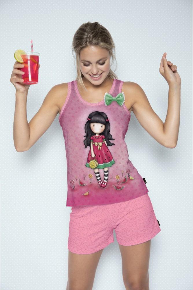 Pijama dama cu maiou Gorjuss Every Summer Has A Story, scurte - Nitzi.ro