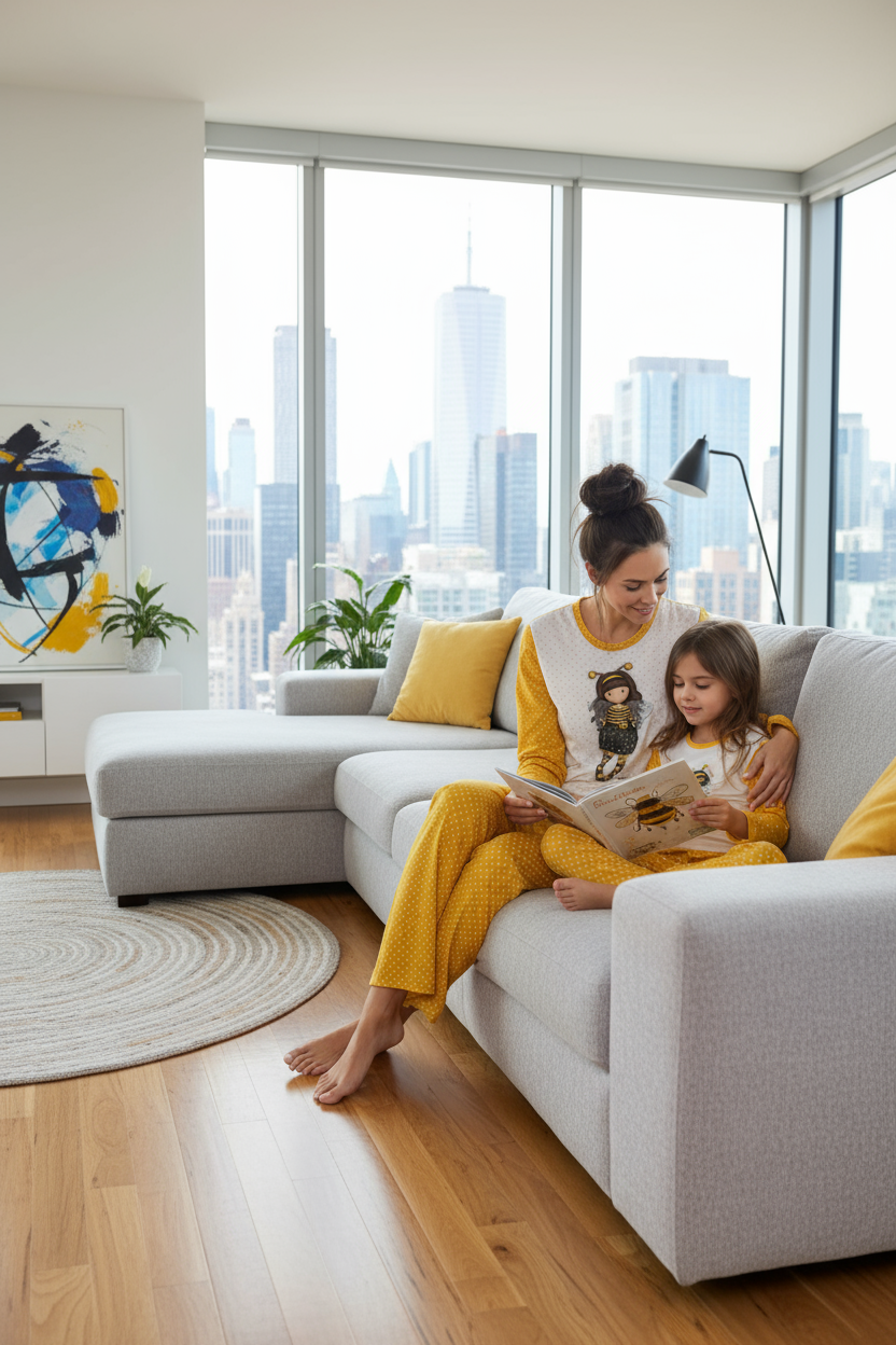 Pijama dama Gorjuss Bee Loved editie limitată - pentru mama si fiice