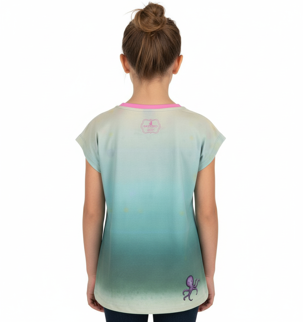 Tricou vernil copii Gorjuss So Nice To Sea You pentru fete de 12 ani