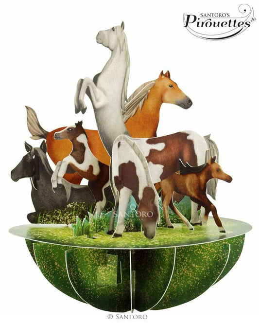Felicitare 3D Pirouettes Santoro-Cai si ponei - Nitzi.ro