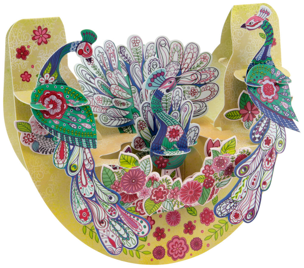 Felicitare 3D PopnRock Pauni