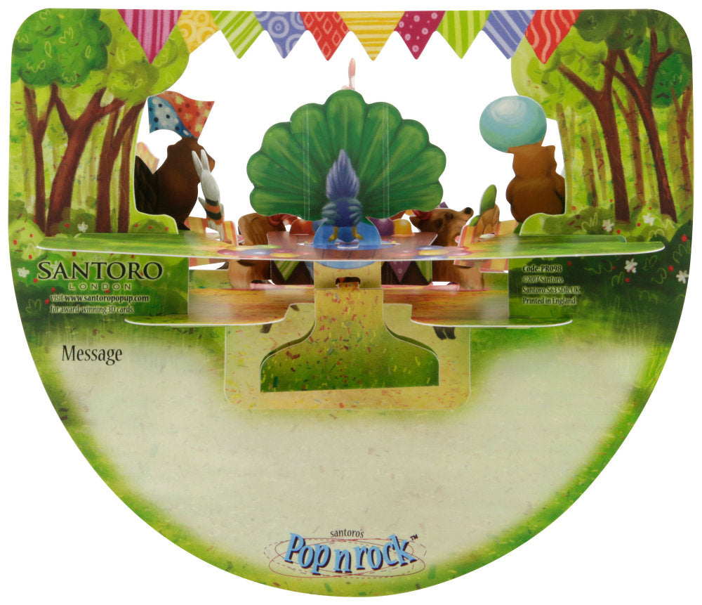Felicitare 3D PopnRock Parada animalelor