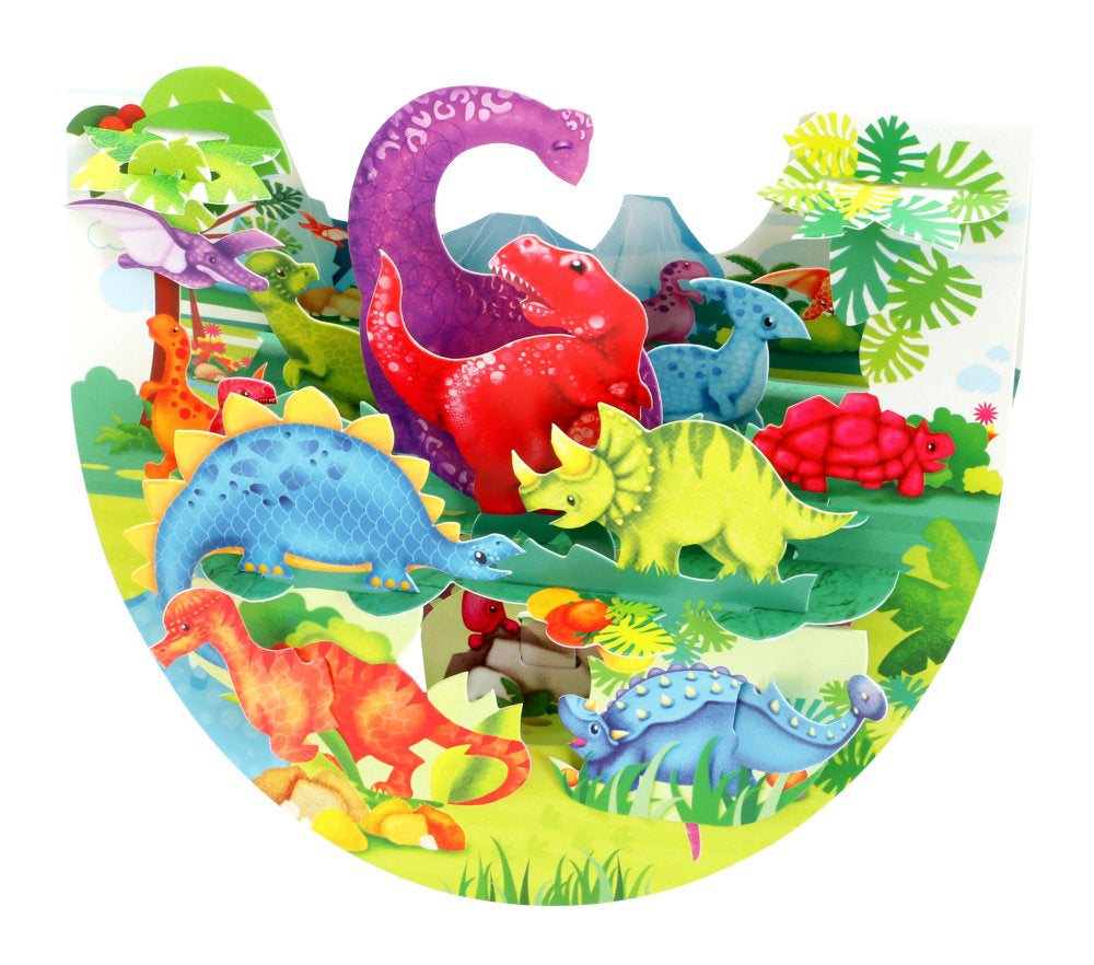 Felicitare 3D PopnRock Dinozauri