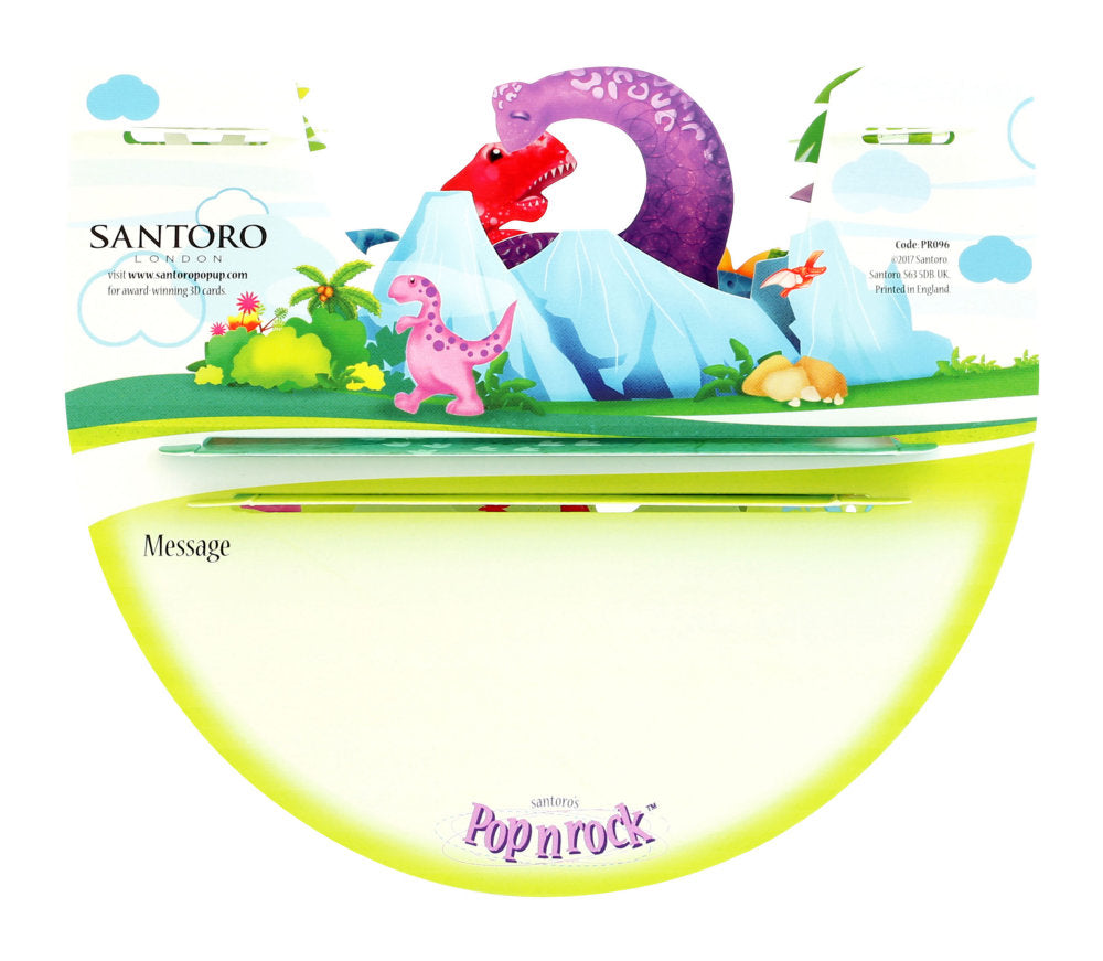 Felicitare 3D PopnRock Dinozauri