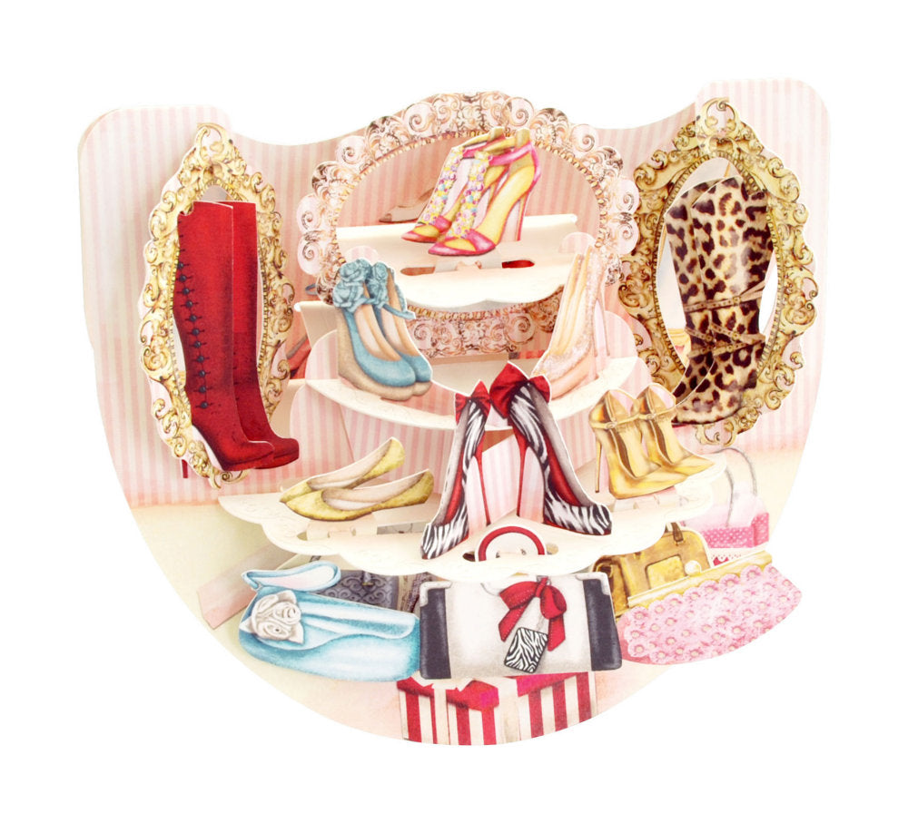Felicitare 3D PopnRock Colectie de pantofi