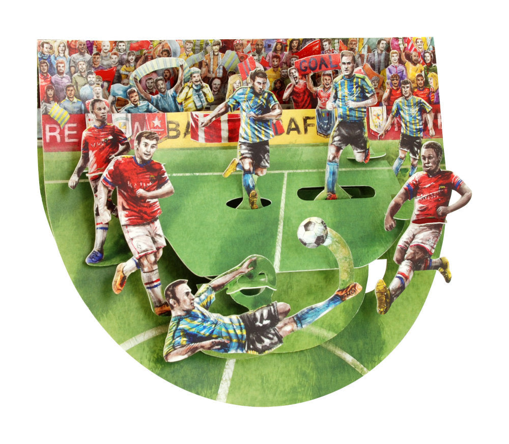 Felicitare 3D PopnRock Meci de fotbal
