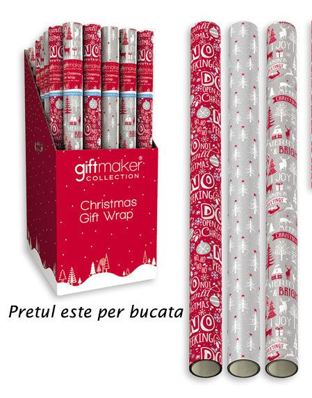 Hartie de impachetat Craciun nostalgic 5 m