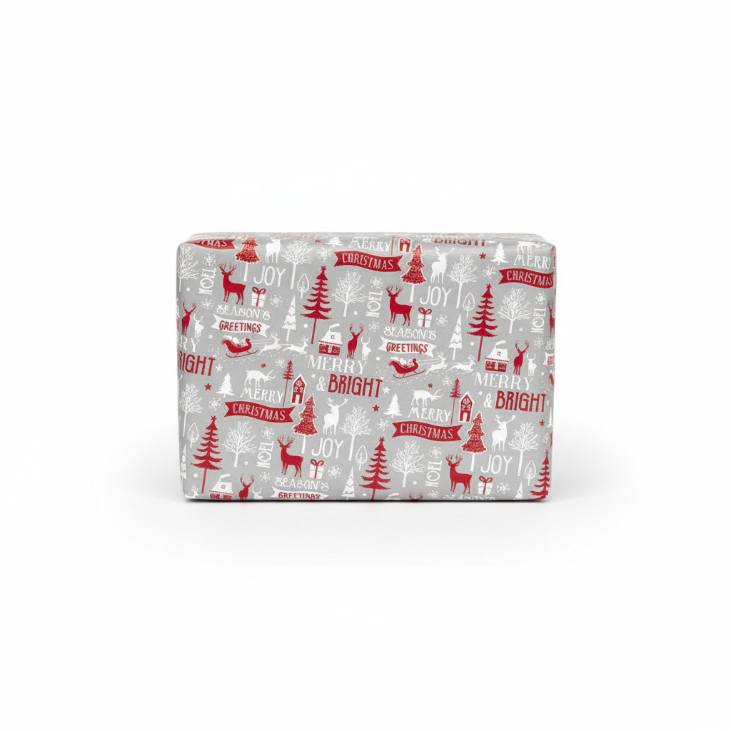 Hârtie de împachetat Crăciun nostalgic – 5 m auficient pentru toate cadourile tale