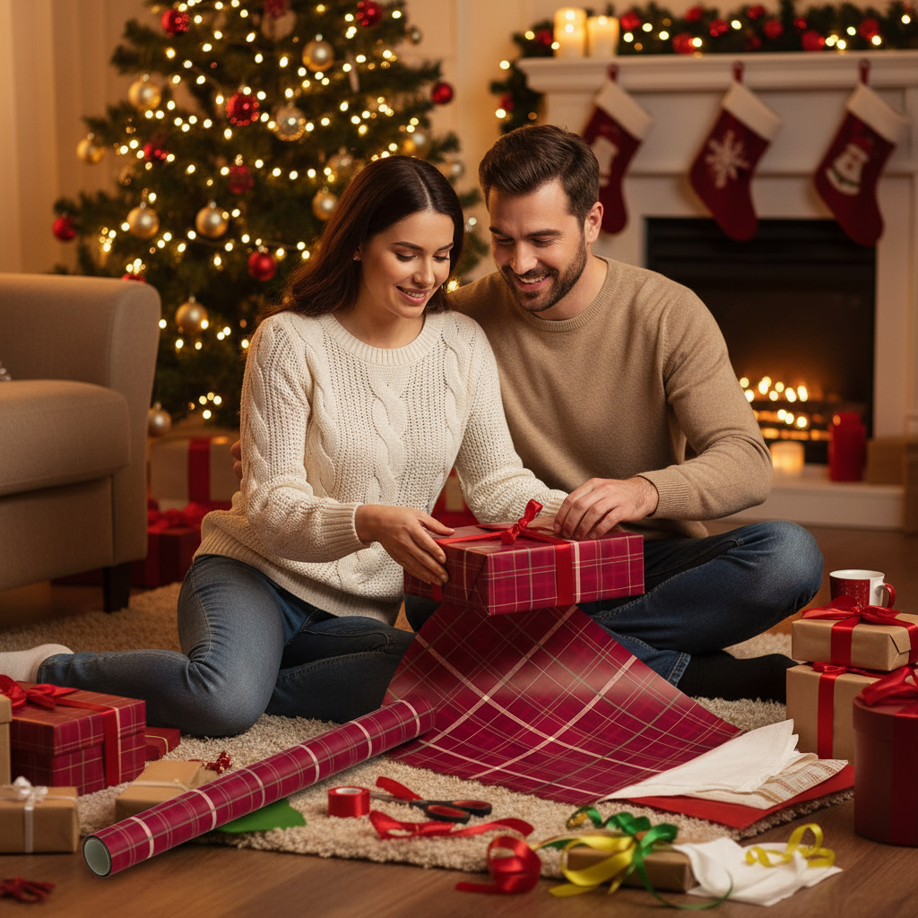 Hartie de impachetat Craciun traditional – 8 metri de eleganță și tradiție