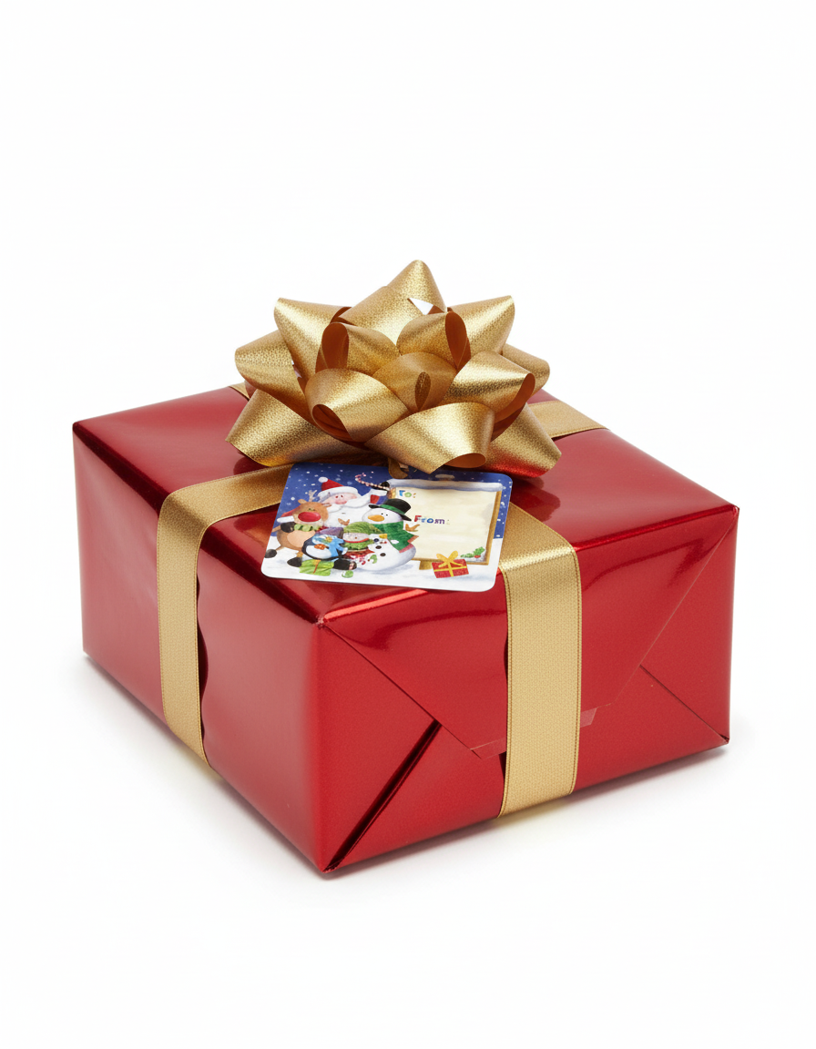 Etichete mari pentru cadourile de sarbatori cu Mos crăciun