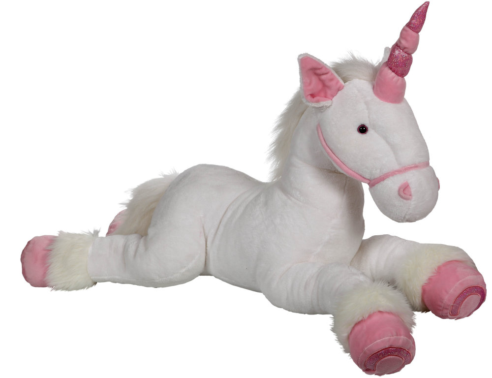 Jucarie Unicorn alb din plus 80 cm