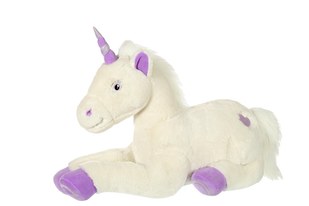 Jucarie Unicorn alb din plus 110 cm