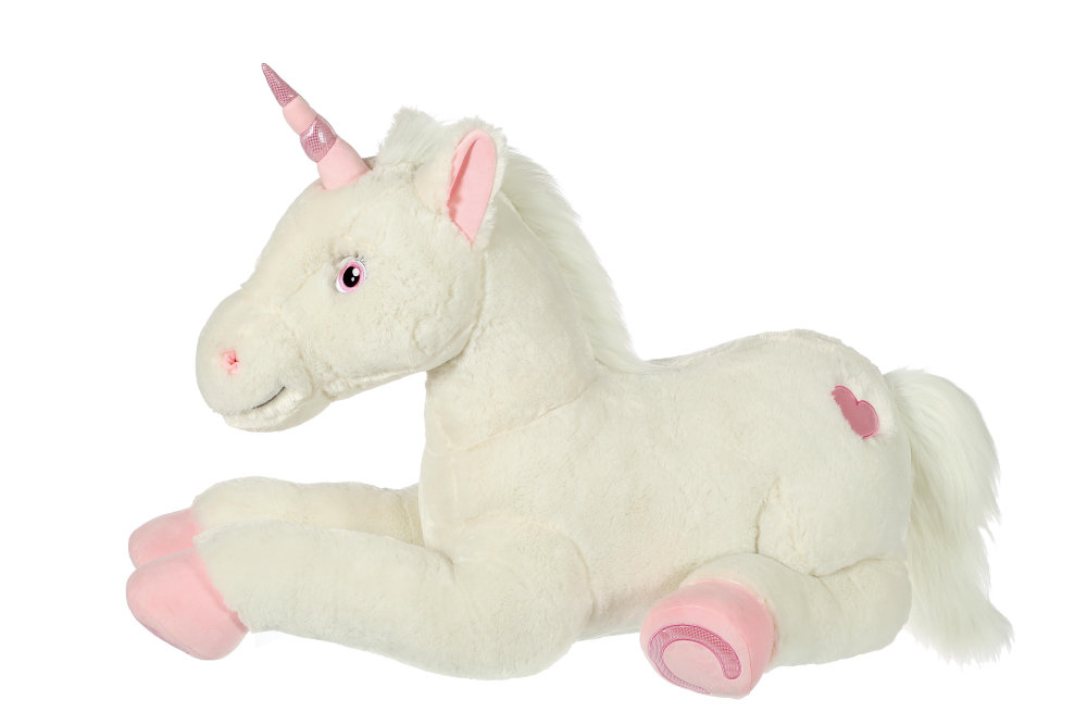 Jucarie Unicorn alb din plus 110 cm