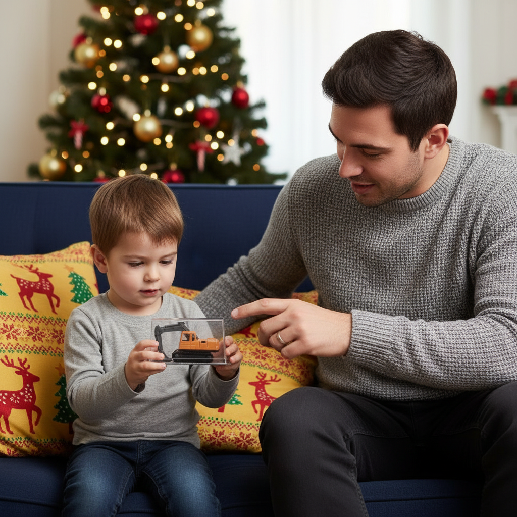 Escavator – mini macheta mașinuță lucrări publice-penrtu colecționari