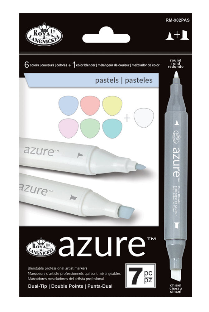 Set 7 markere Royal & Langnickel Azure Culori pastel