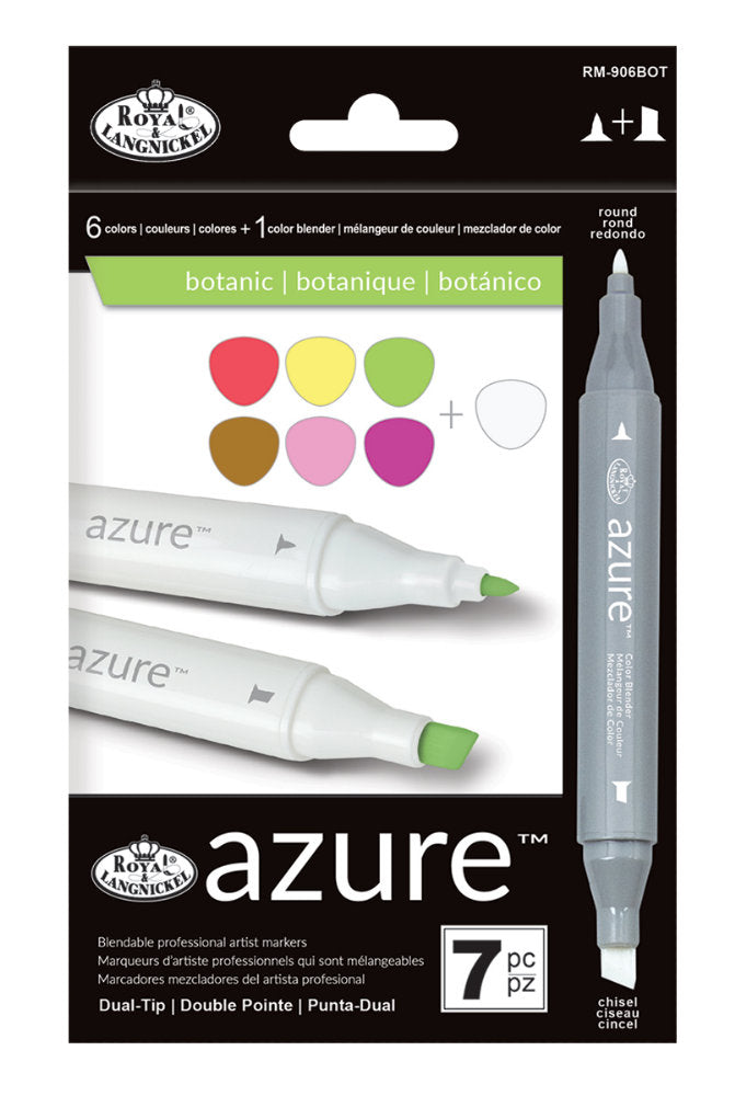 Set 7 markere Royal & Langnickel Azure Culori botanica