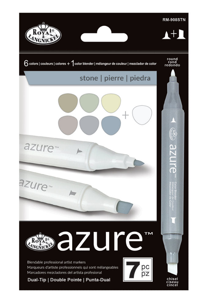 Set 7 markere Royal & Langnickel Azure Culori piatra