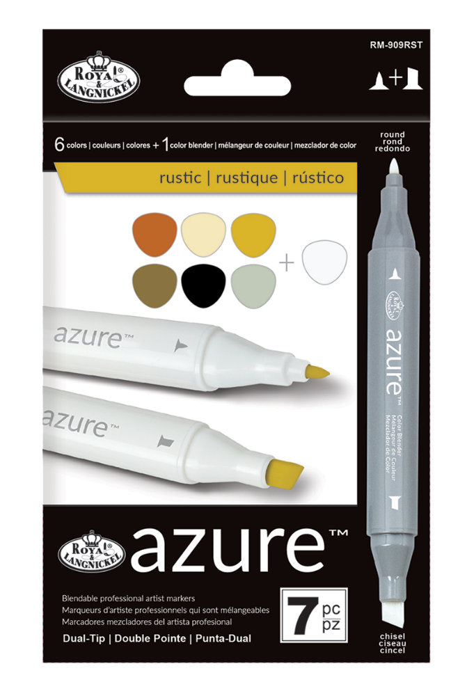 Set 7 markere Royal & Langnickel Azure Culori rustice