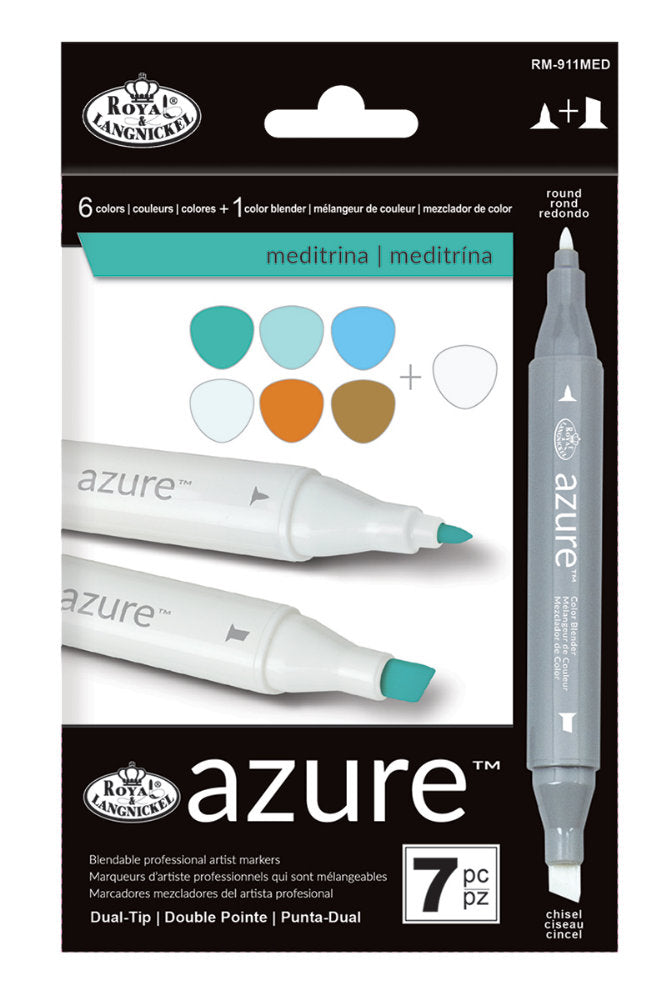 Set 7 markere Royal & Langnickel Azure Culori metrina
