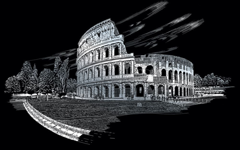 Set gravura - locuri celebre-Colosseum 29x39cm