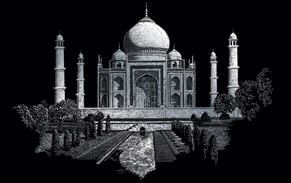 Set gravura - locuri celebre-Taj Mahal 29x39cm