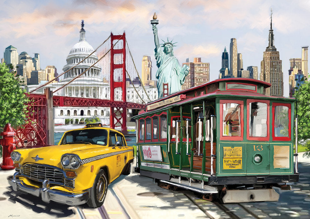 Puzzle 2000 piese - U.S.A. Collage
