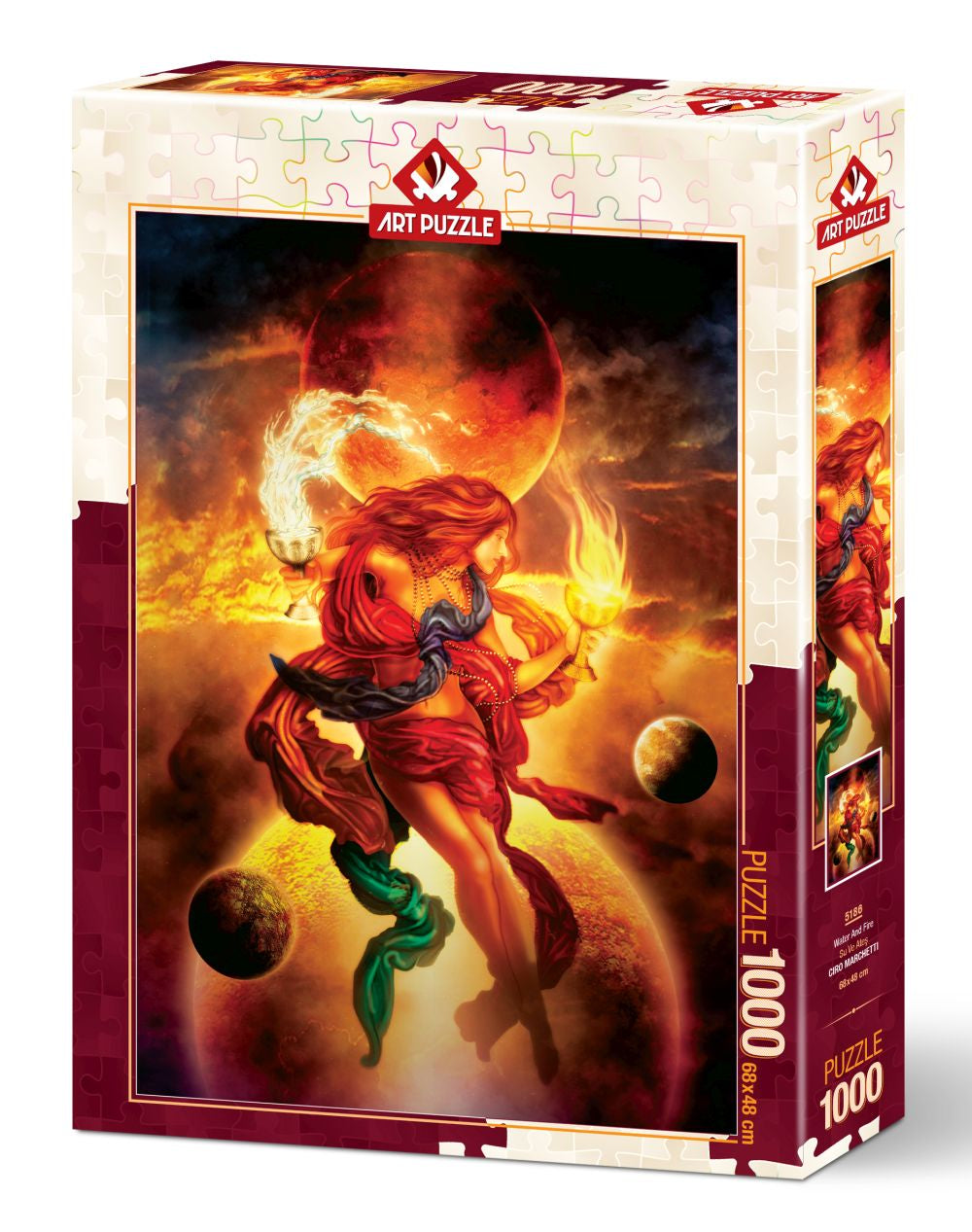 Puzzle 1000 piese - Water And Fire - Nitzi.ro