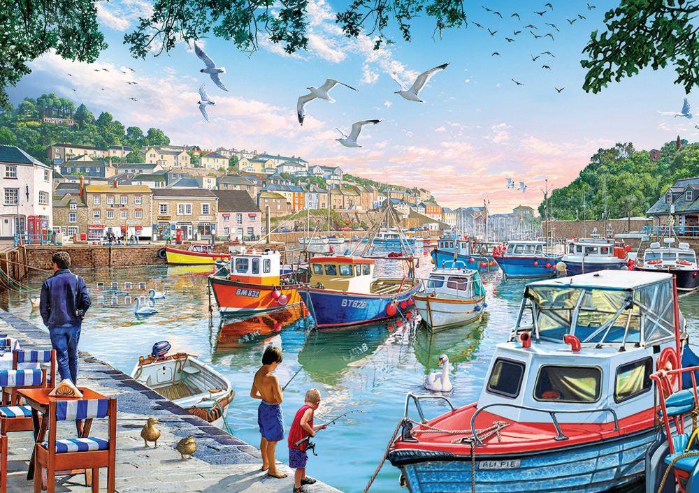 Puzzle 1000 piese - The Little Fishermen At The Harbour-Steve Crisp - Nitzi.ro