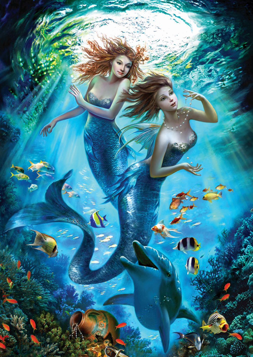 Puzzle 500 piese - The Mermaids-Nadia Strelkina