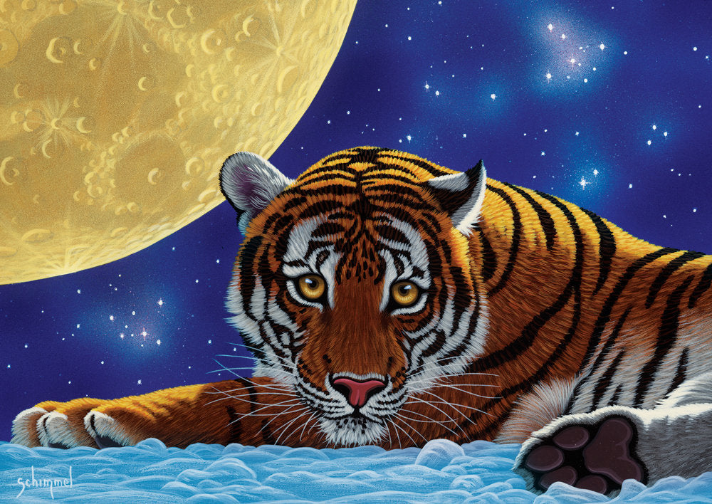 Puzzle 500 piese - Tiger Moon-William Schimmel