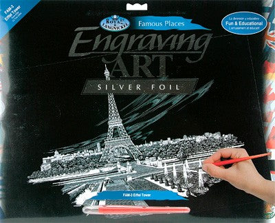 Set gravura - locuri celebre - Turnul Eifel 29x39cm