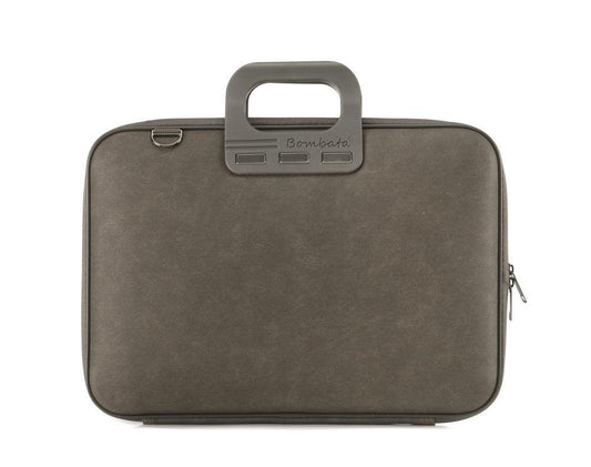 Geanta lux business laptop 15,6 Bombata Denim-Maron - Nitzi.ro