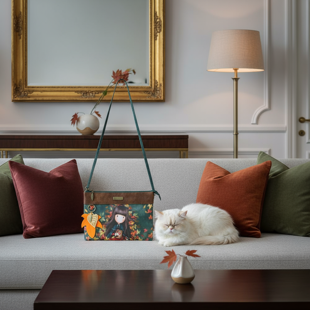 Geanta cu bareta lunga Gorjuss Autumn Leaves